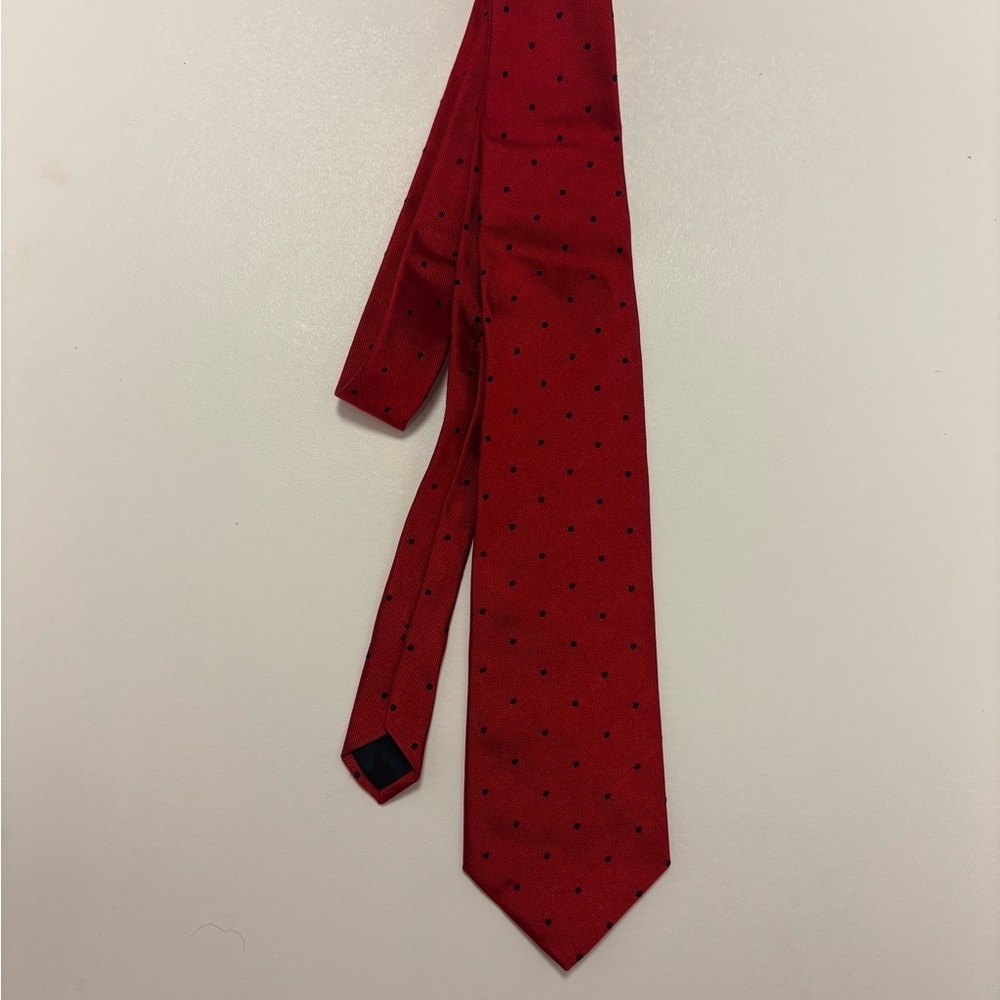 Brooks Brothers Red Silk Tie Navy Dots – USA Made (Factory Second)